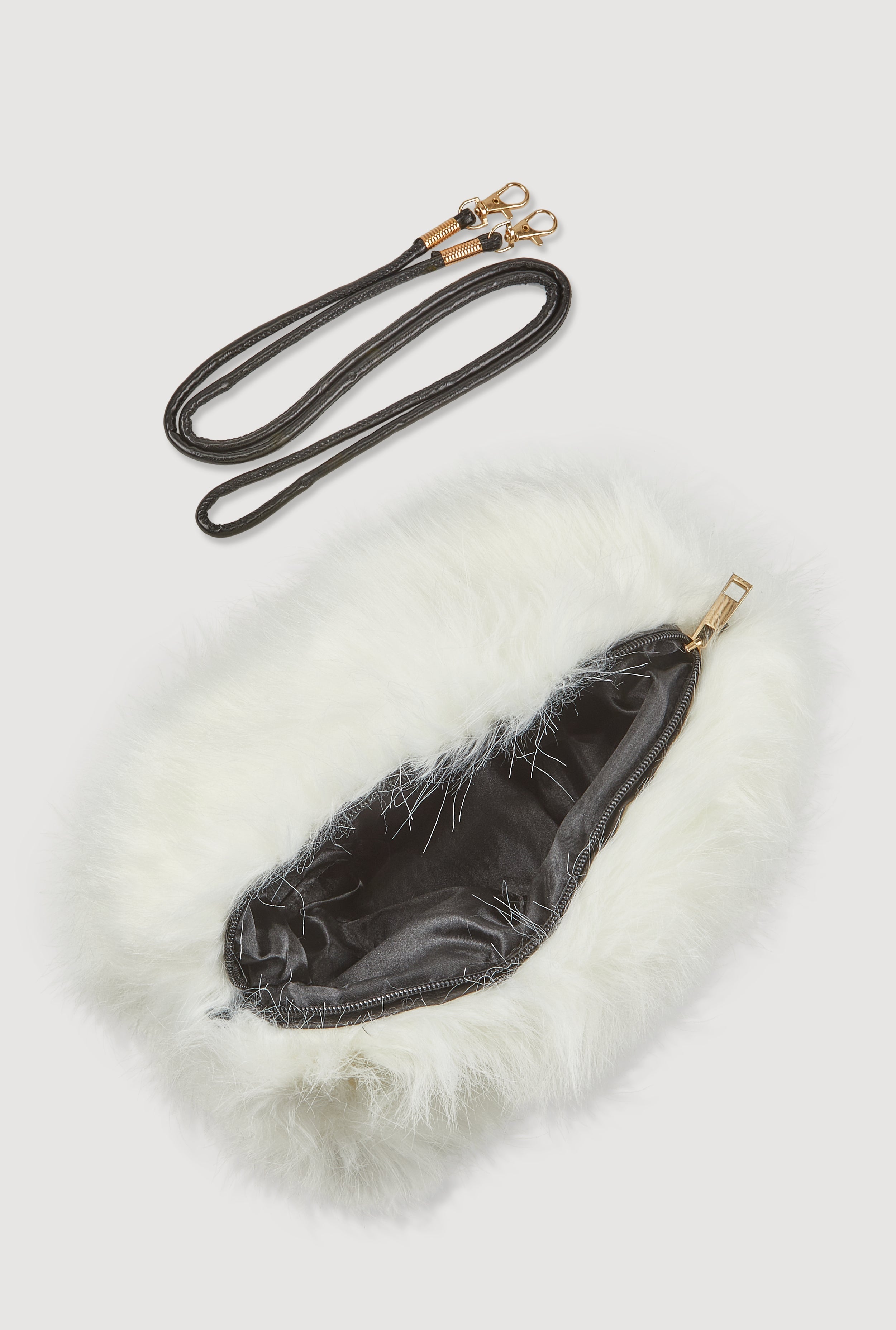 Faux Fur Convertible Muffler Clutch Bag