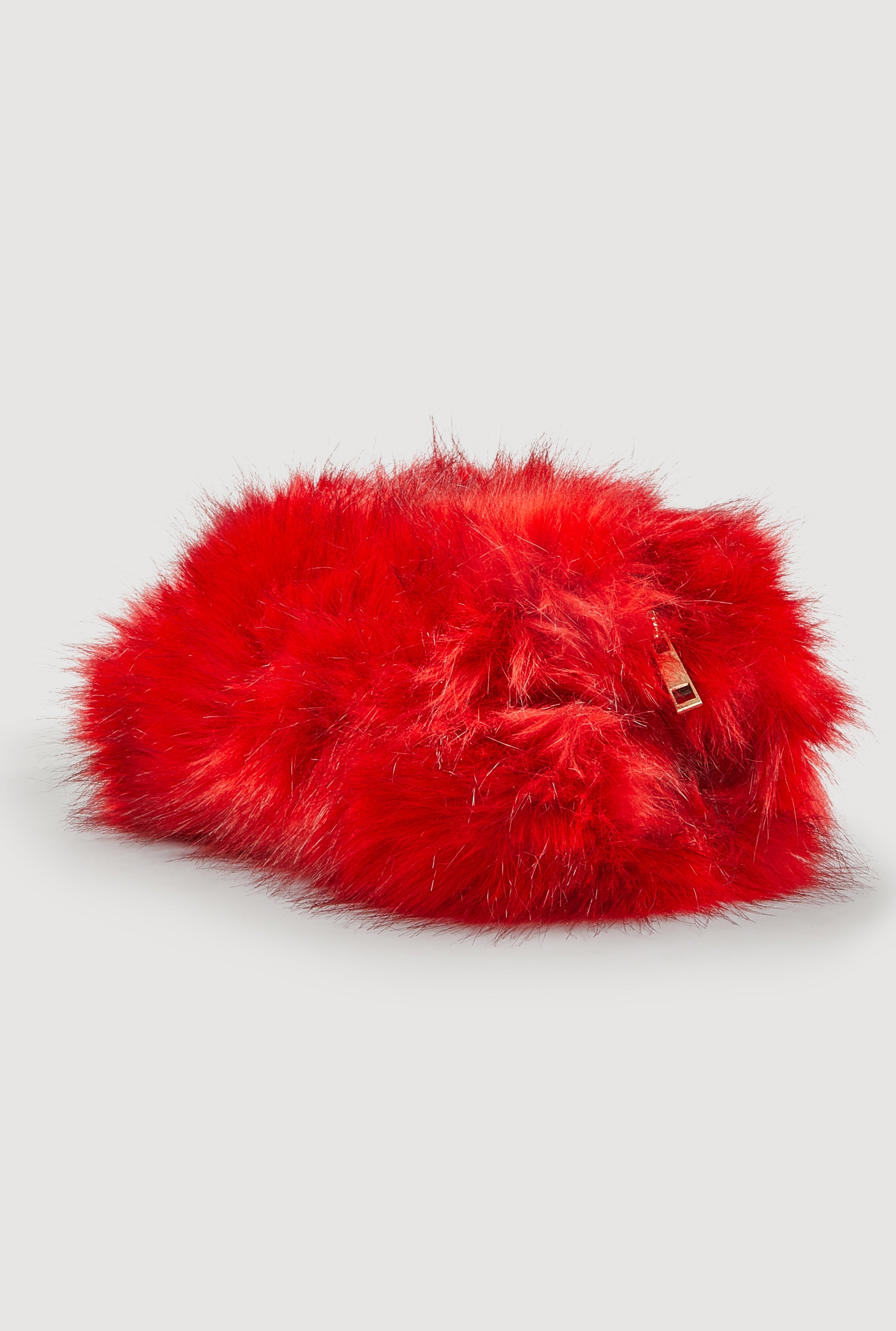 Faux Fur Convertible Muffler Clutch Bag