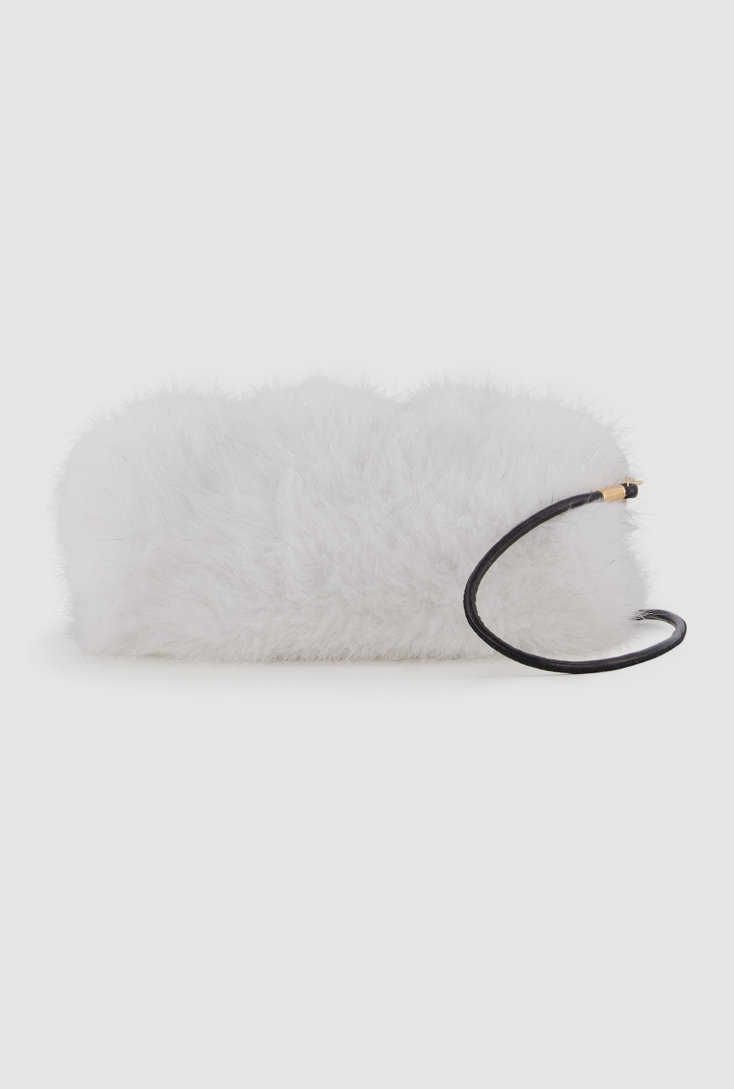 Lurex Faux Fur Convertible Muffler Clutch Bag