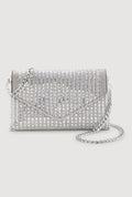 Rhinestone Envelope Clutch with Removable Strap