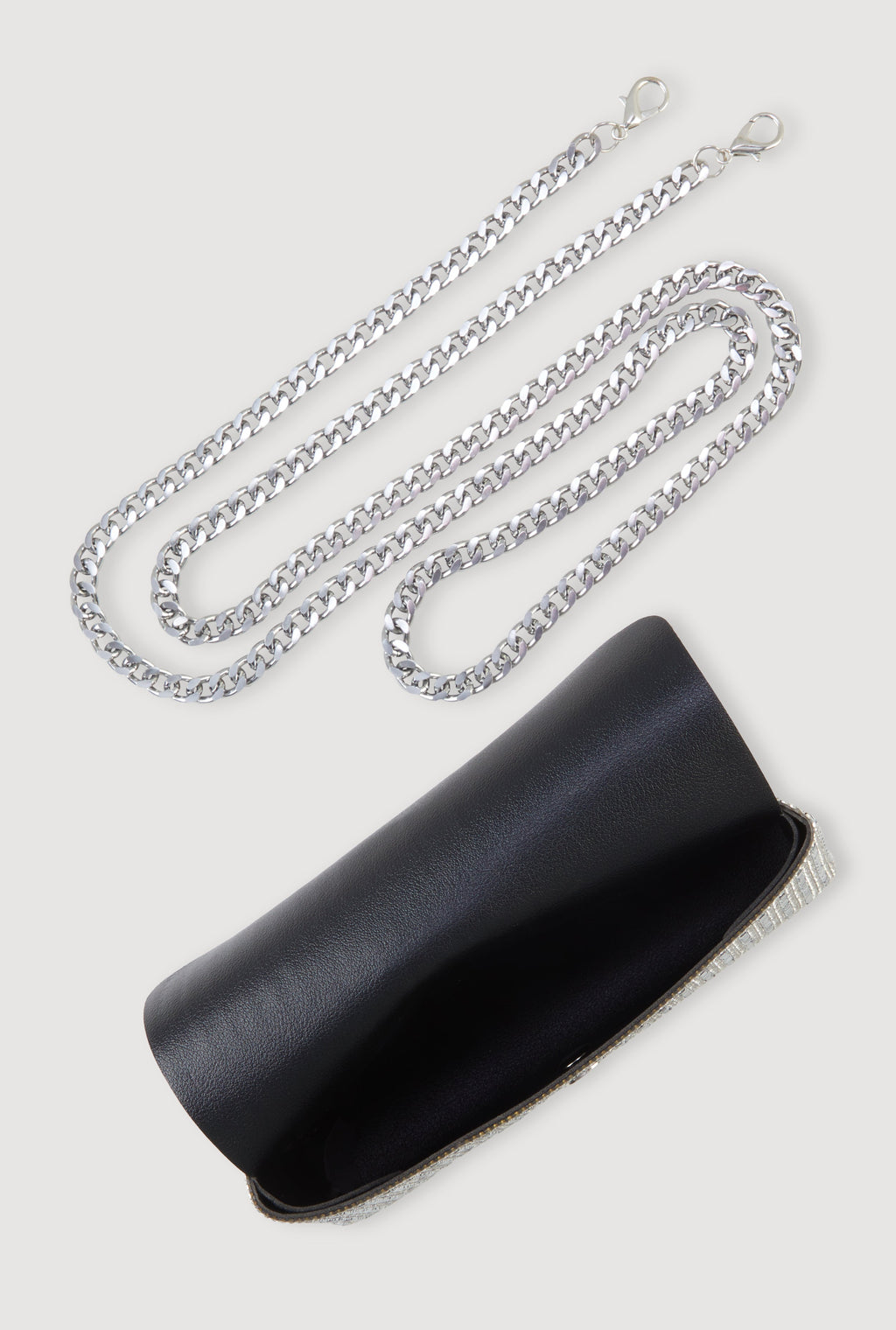 Rhinestone Envelope Clutch with Removable Strap