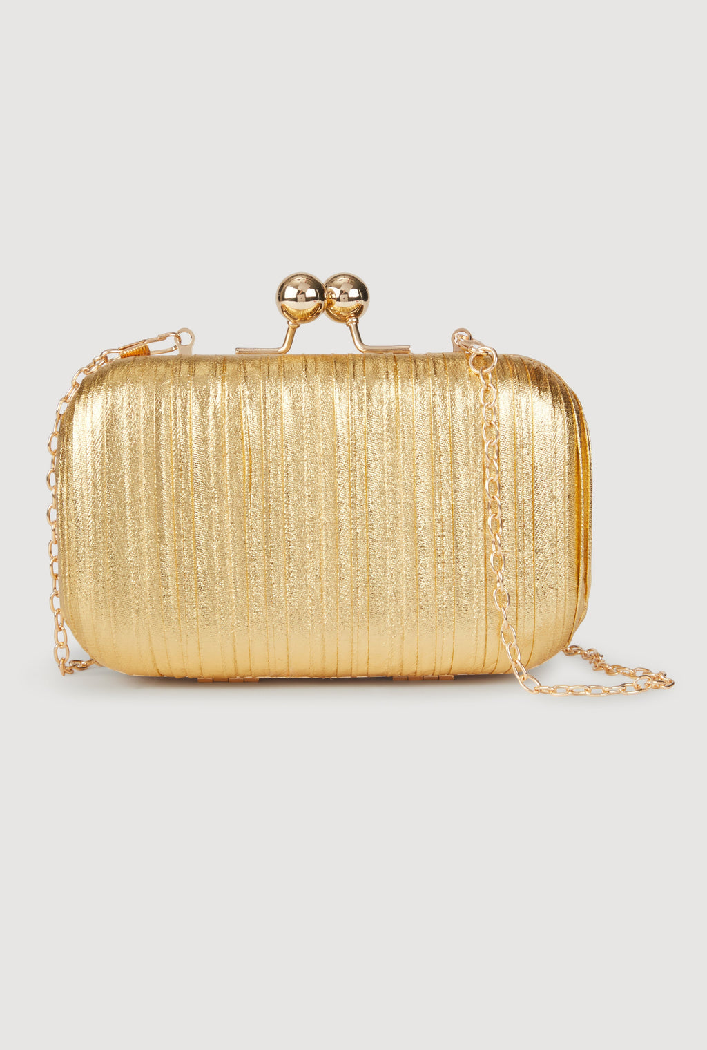 Kisslock Clutch with Removable Chain Strap