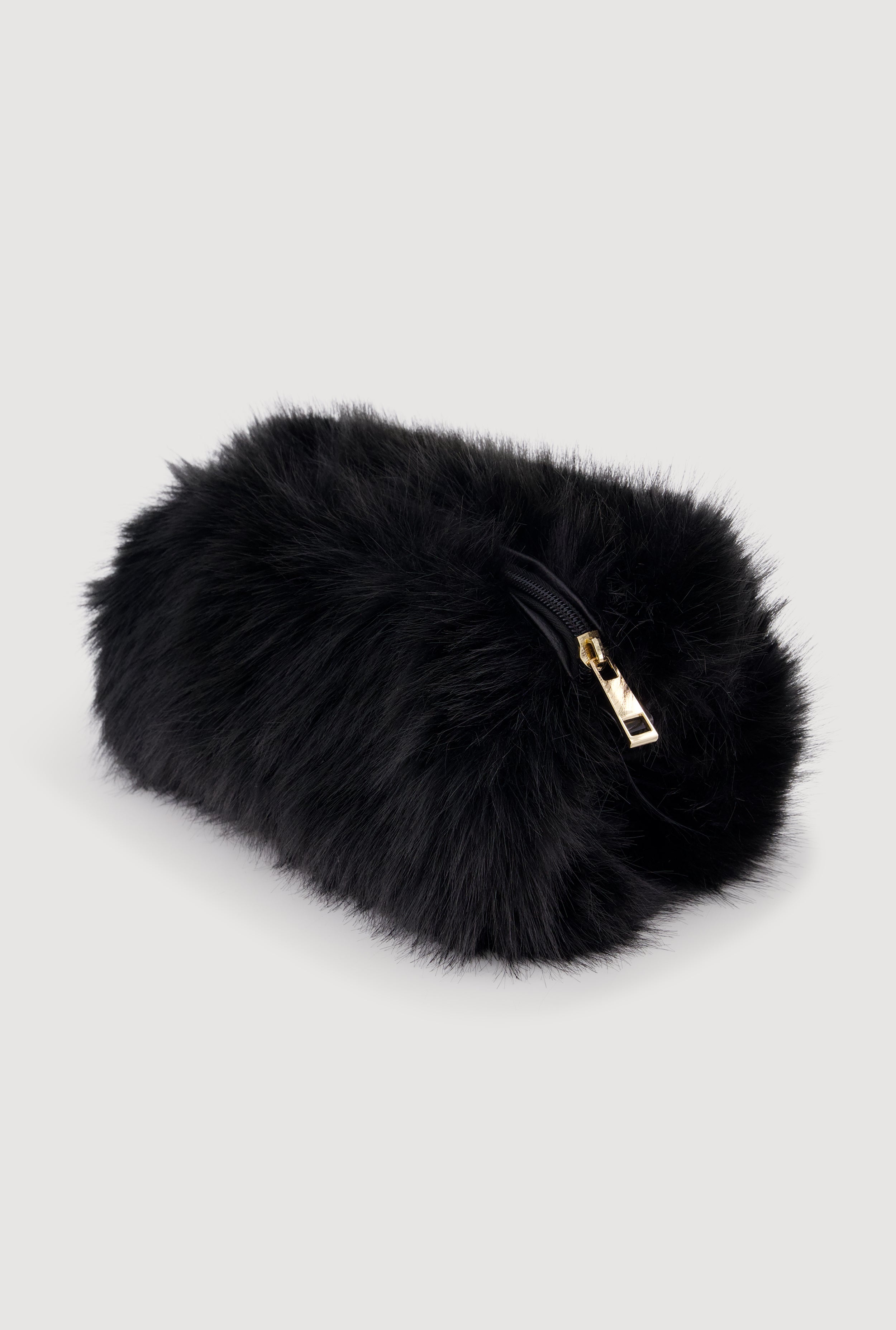 Faux Fur Hand Muff Convertible Clutch Bag