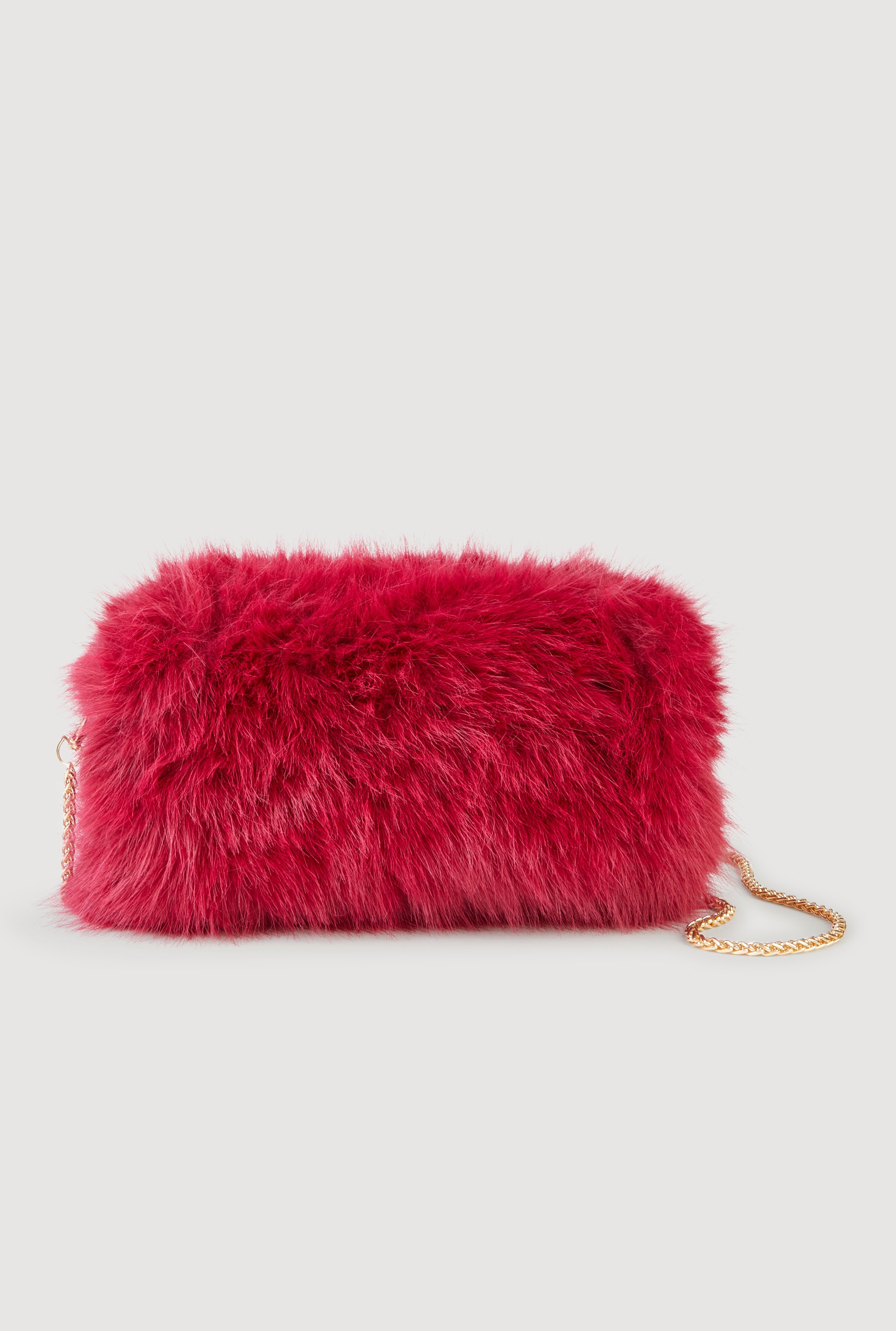 Faux Fur Hand Muff Convertible Clutch Bag
