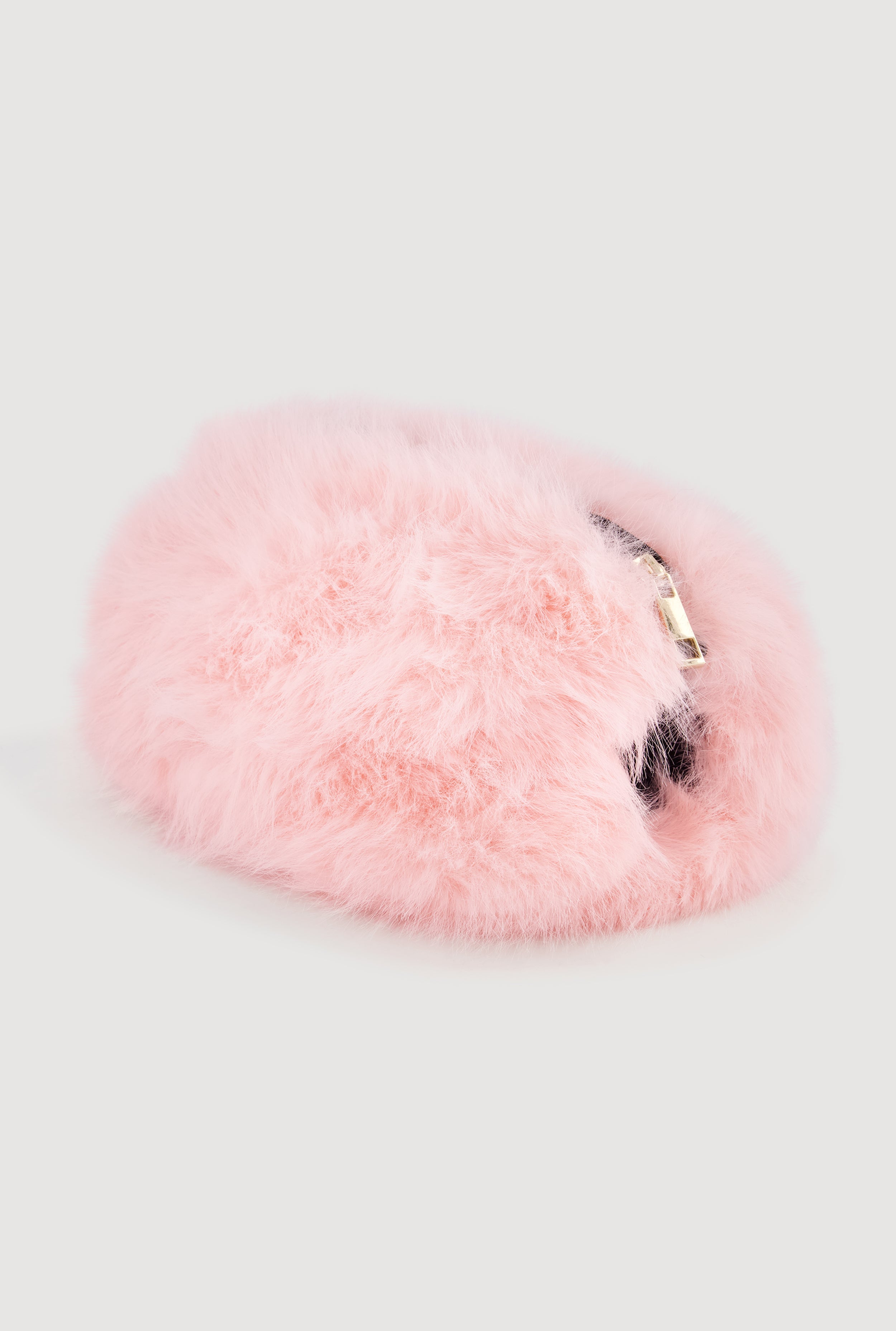 Faux Fur Hand Muff Convertible Clutch Bag