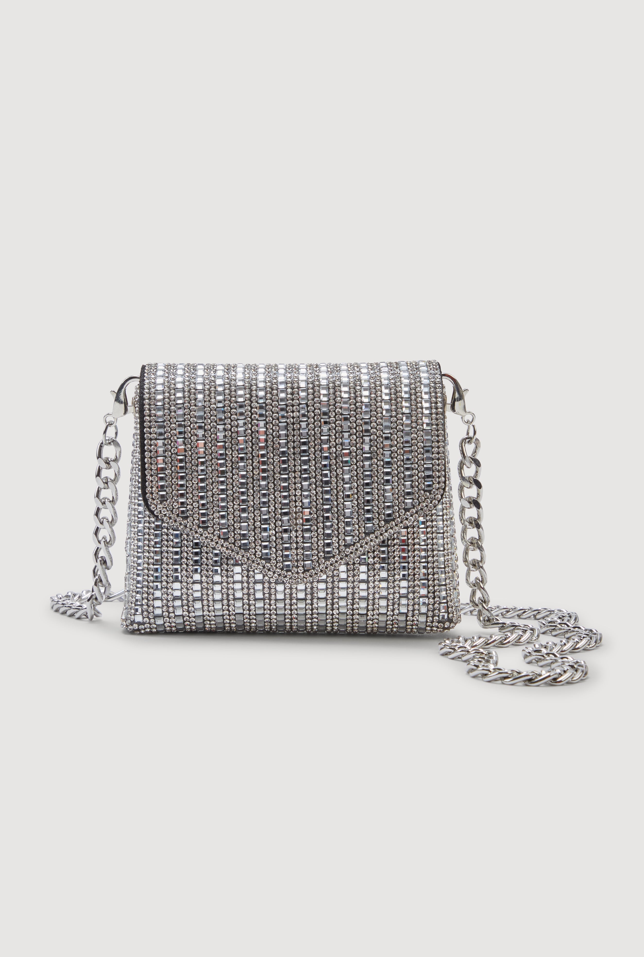 Mini Rhinestone Convertible Envelope Clutch