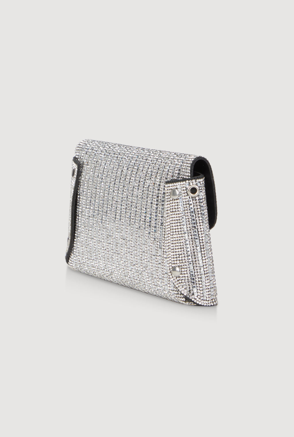 Rhinestone Envelope Clutch Bag with Removable Chain Strap