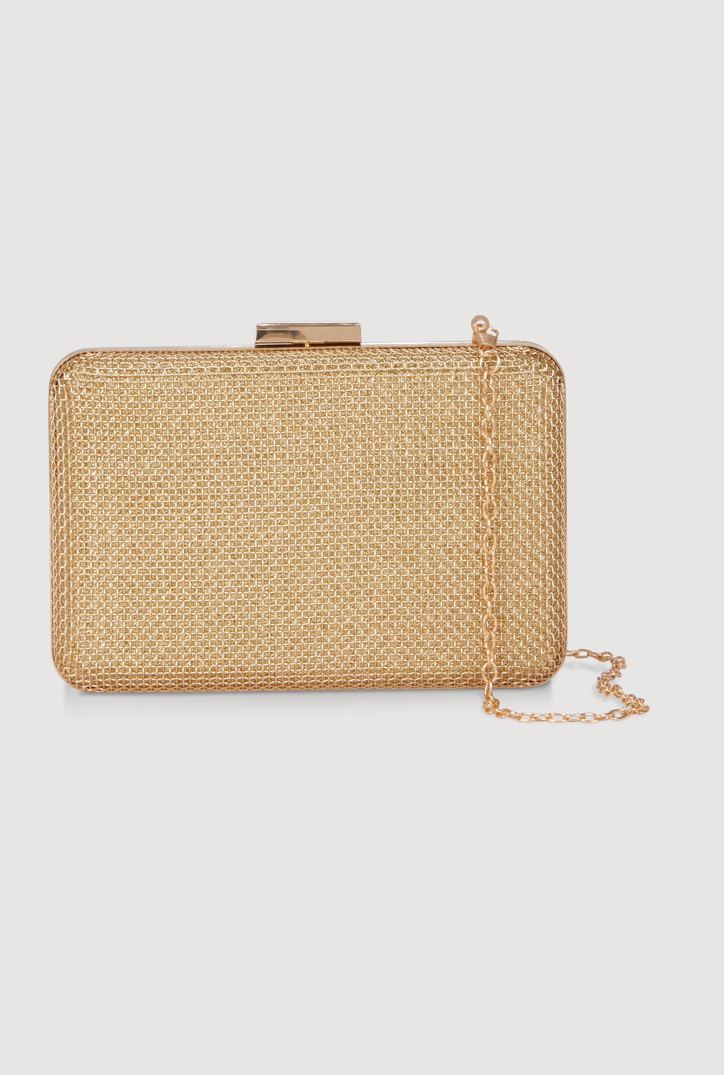 Stylish Metallic Mesh Crossbody Bag with Removable Strap